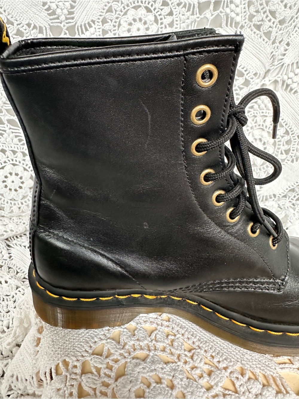 Dr. Martens 1460 Vonda II Floral Embroidered Leather Boots Women's Size 8 - Picture 9 of 11